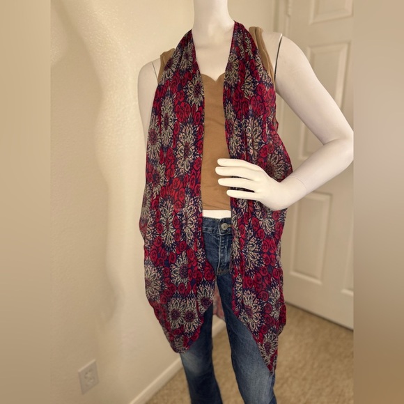 Chatties Women's Sheer Open Front Lightweight Sleeveless Duster kimono.  #255 - Picture 1 of 8